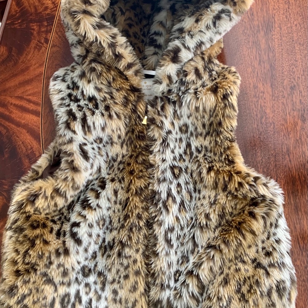 Kate Spade Girls Faux Fur Vest-10y